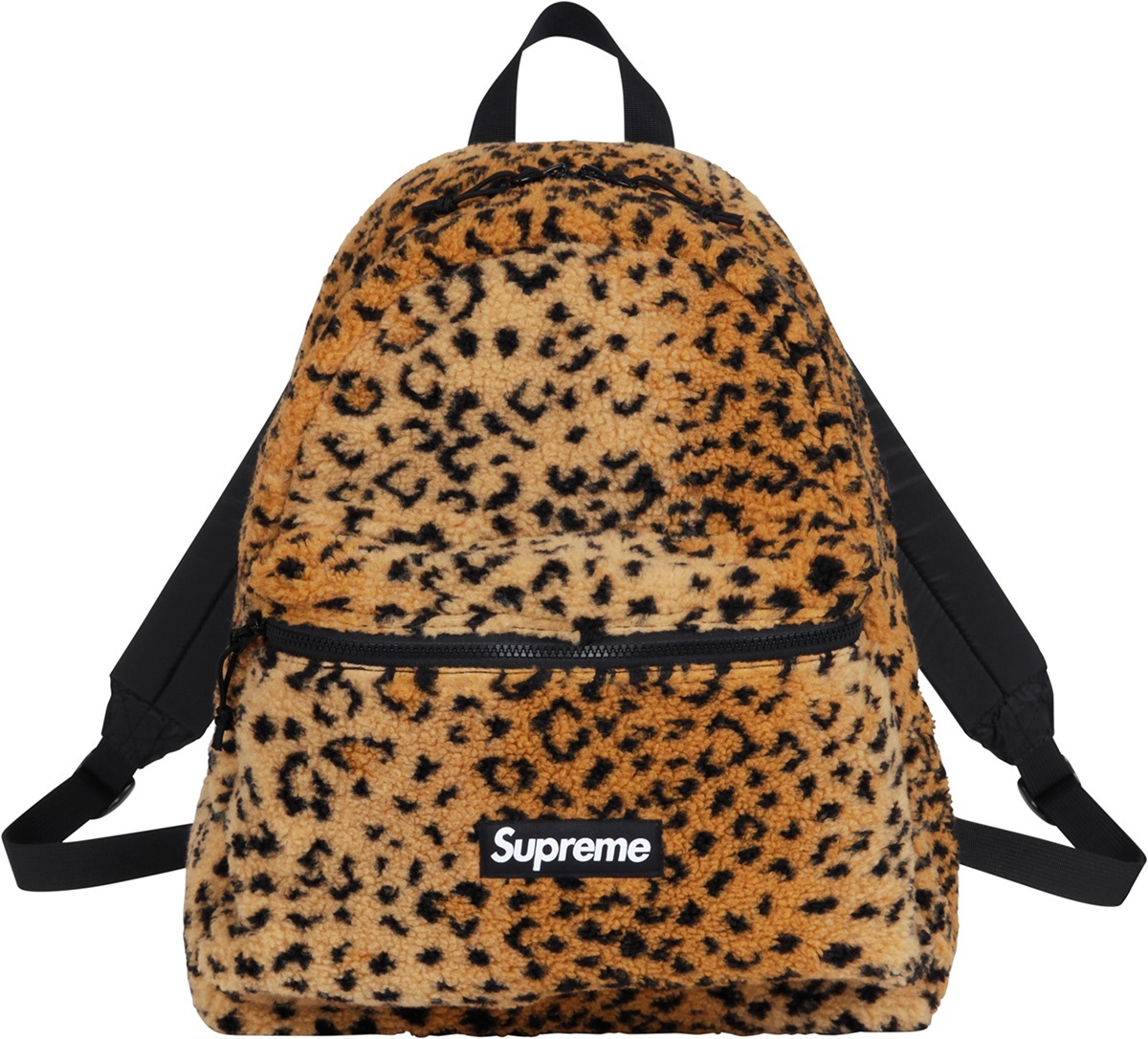 Leopard Fleece Backpack view 3